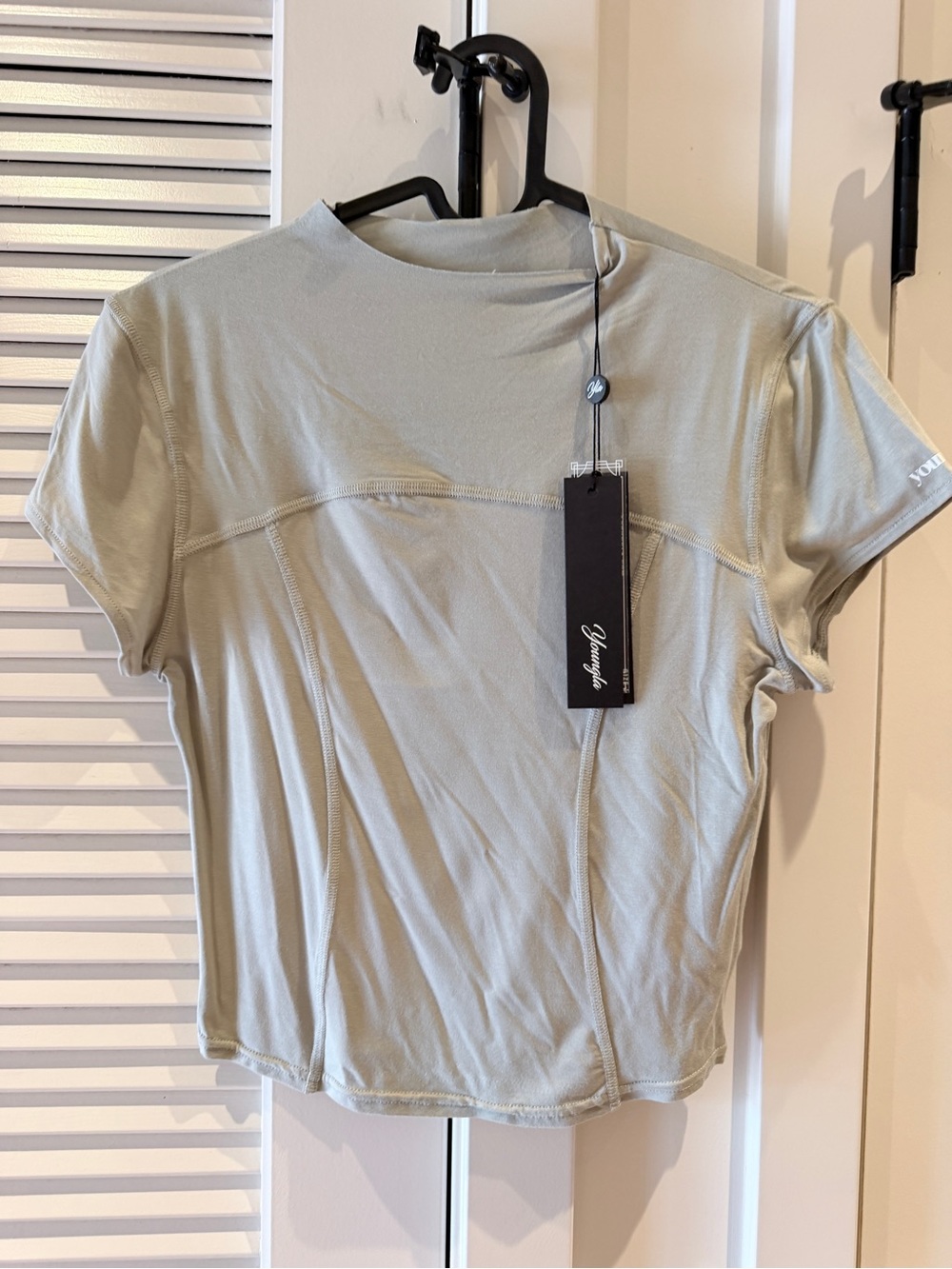 YoungLA Short Sleeve Crew Neck Tee in Sage Green